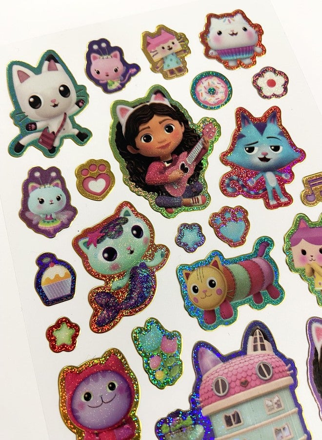 Paper Projects Gabby's Dollhouse Sparkly Reusable Stickers Official Licensed Product - Image 4